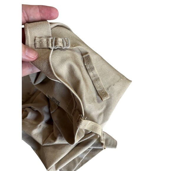 Spanx Size M Sara Blakey Mid Thigh High Waisted Bodysuit Nude - Picture 6 of 6